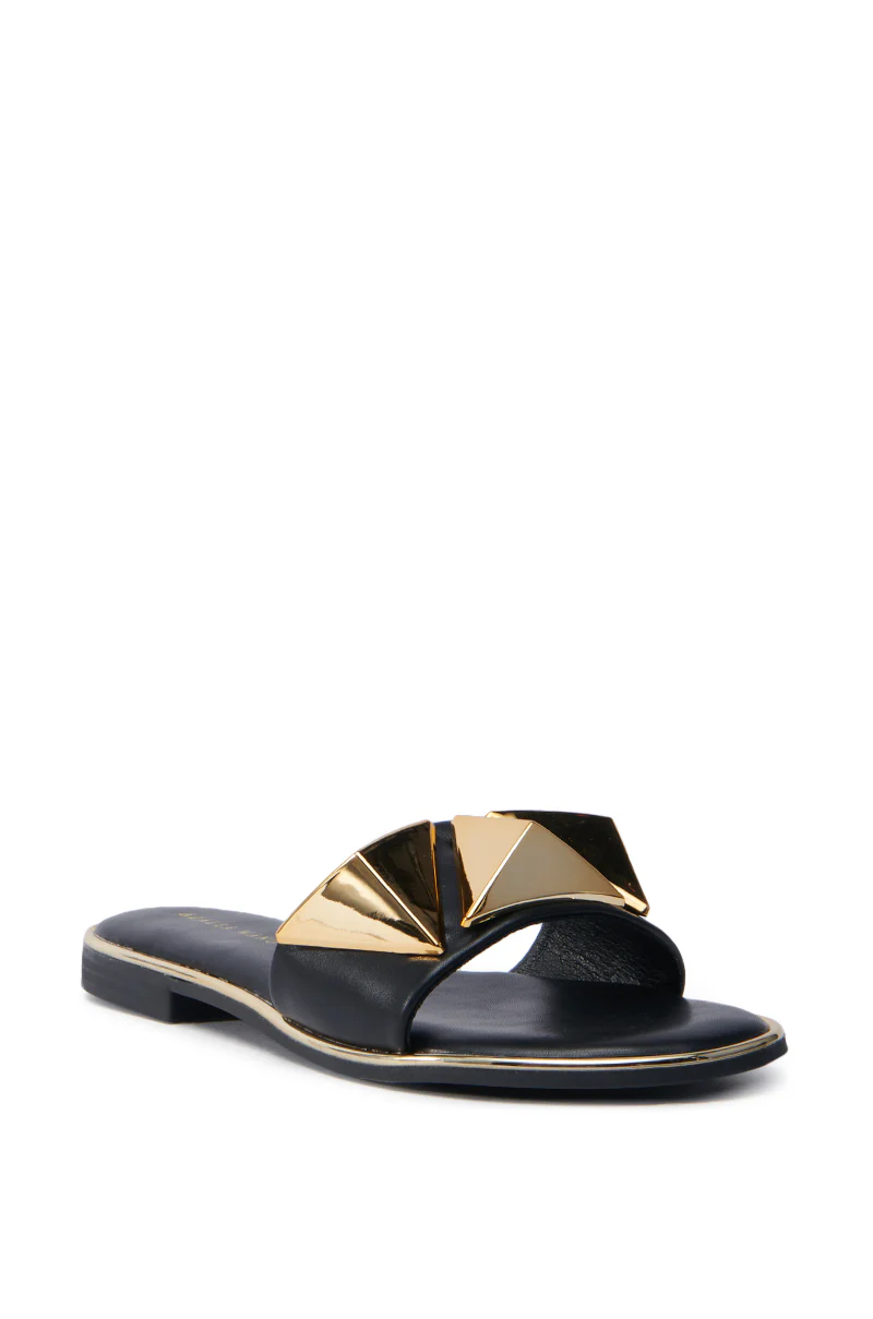 AKIRA BENNO BLACK SLIP ON SANDAL - Image 5