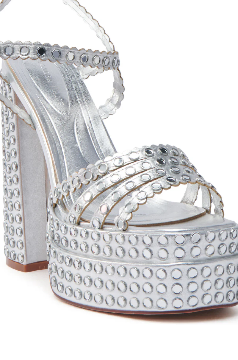 AZALEA WANG BIRCH SILVER EMBELLISHED SANDAL - Image 7