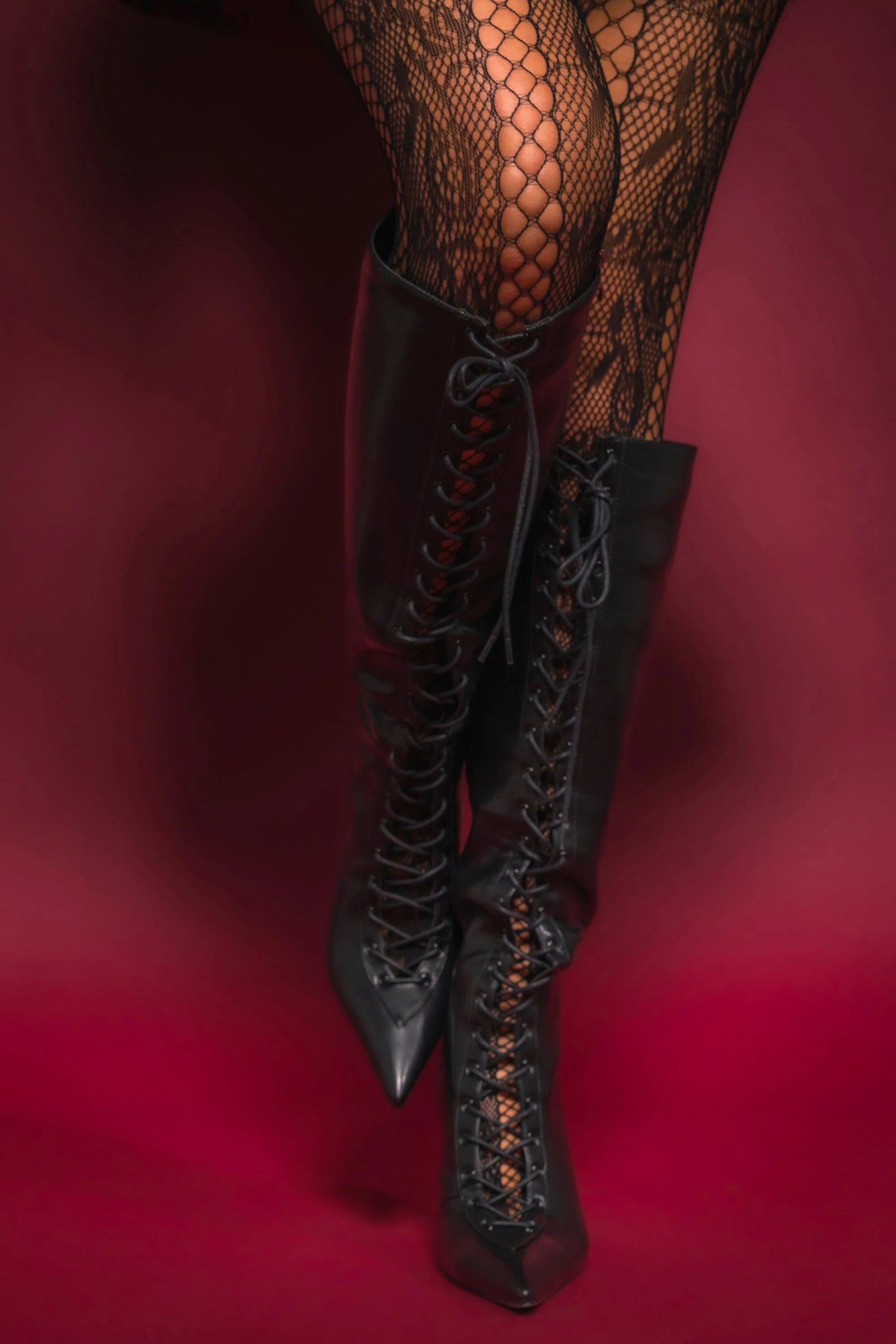AZALEA WANG BUCHANAN LACE UP BOOT IN BLACK - Image 2
