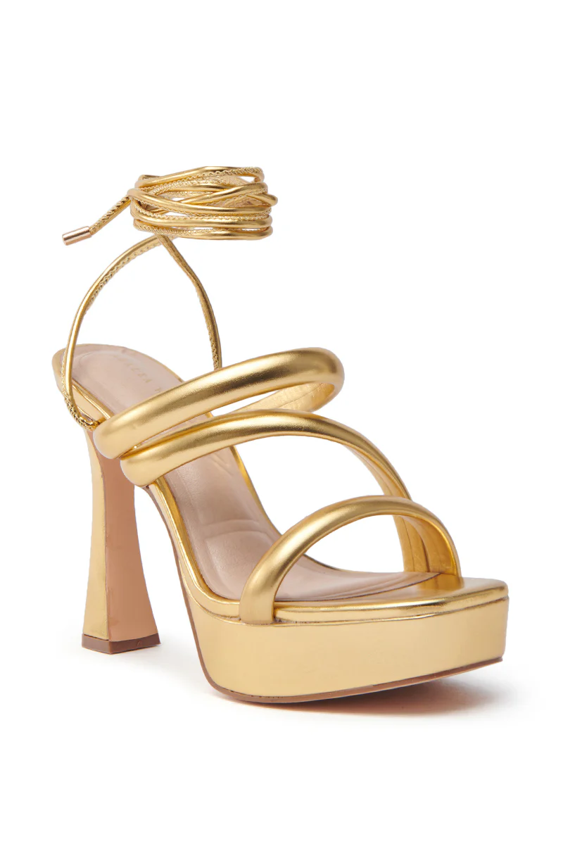 AZALEA WANG CARELESS GOLD CHUNKY SANDAL - Image 4
