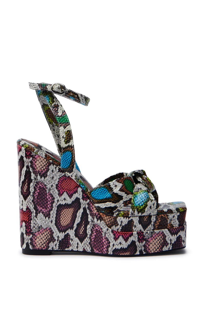 AZALEA WANG CHARMANDER MULTISNAKE WEDGE SANDAL - Image 3