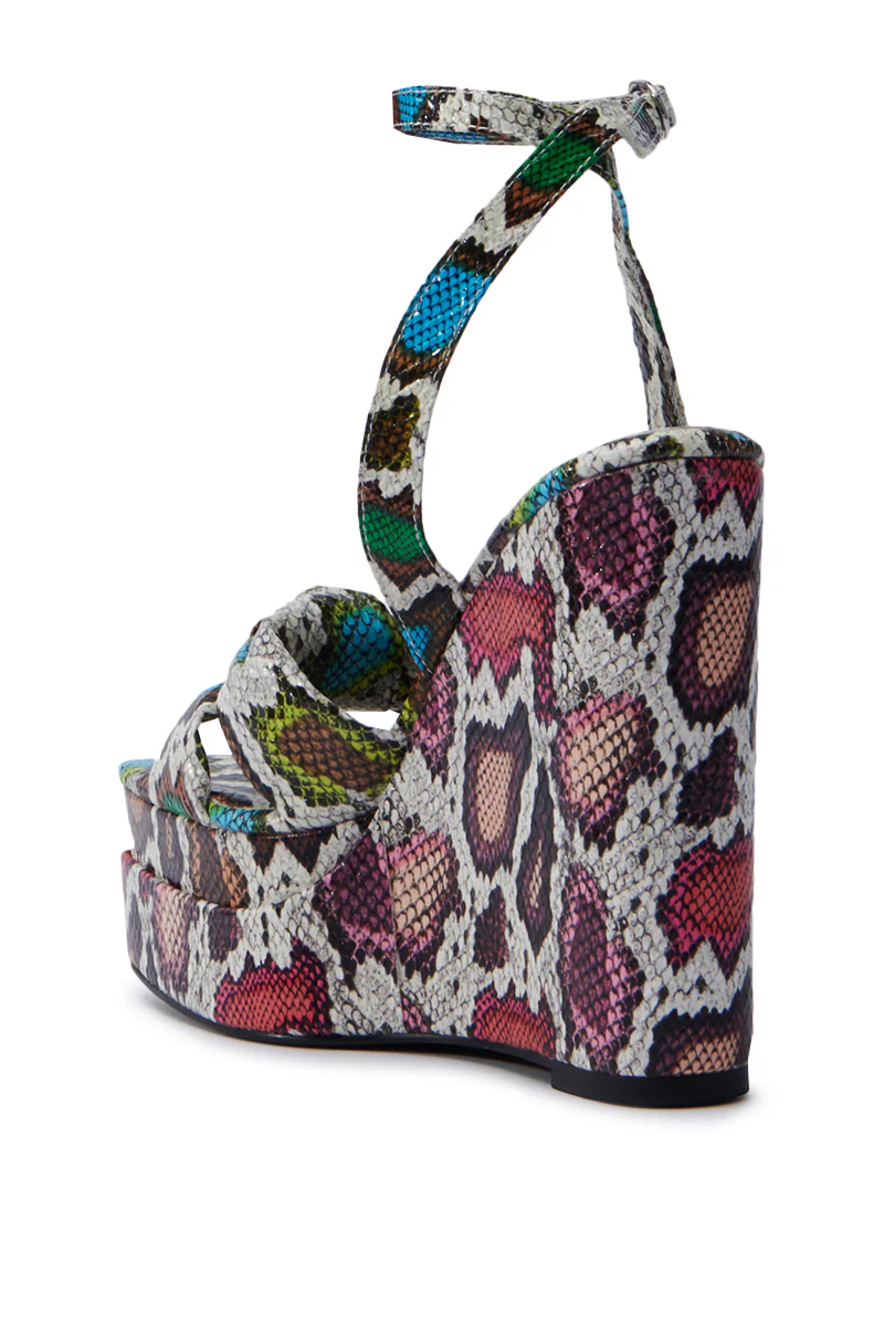 AZALEA WANG CHARMANDER MULTISNAKE WEDGE SANDAL - Image 5