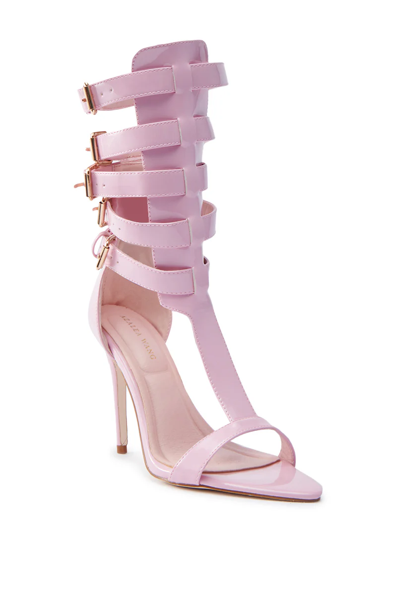 AZALEA WANG CHERELL PINK GLADIATOR SANDAL STILETTO - Image 5