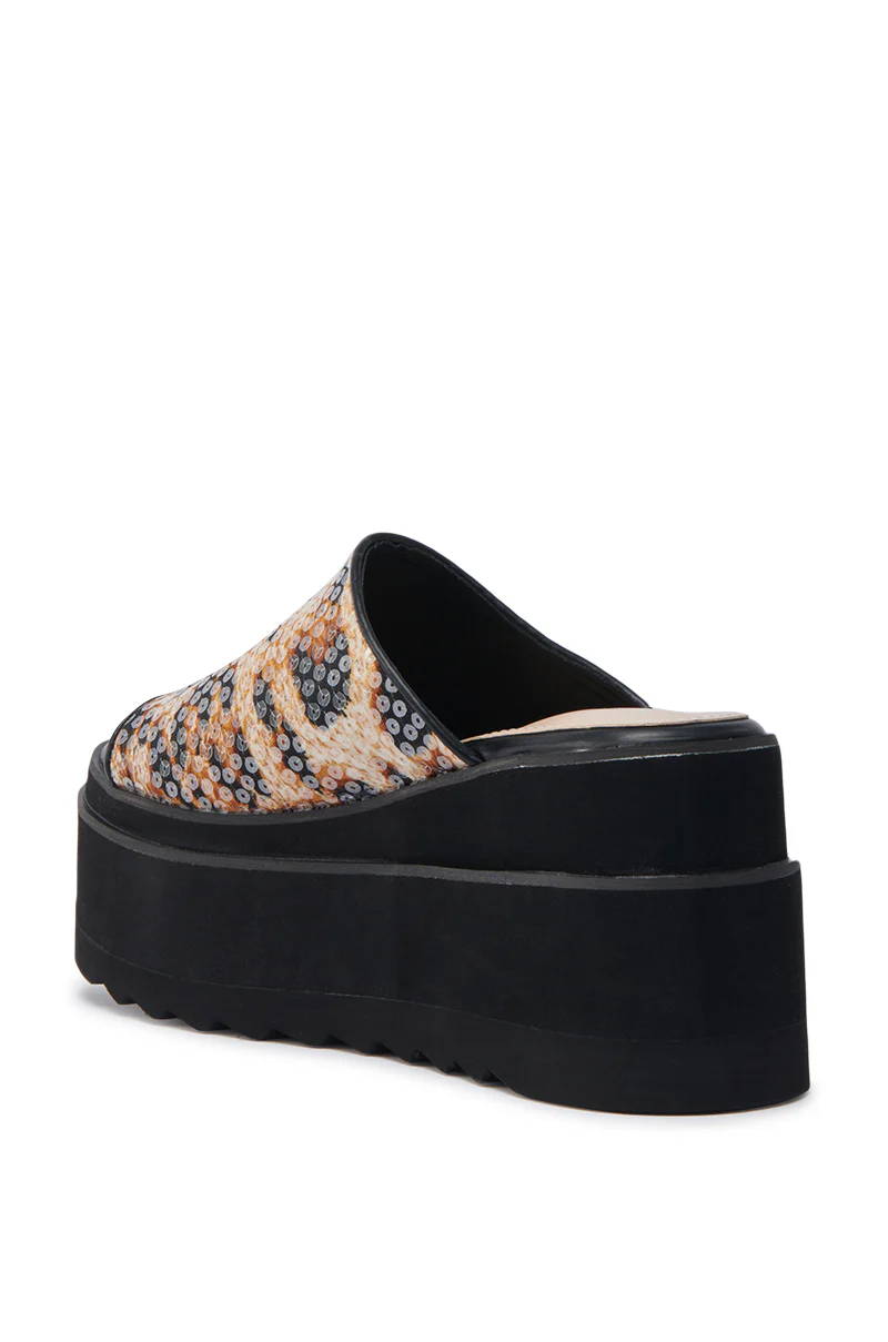 AZALEA WANG CORLISS LEOPARD FLATFORM SANDAL - Image 5