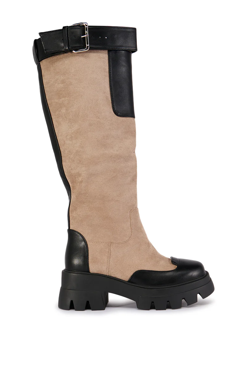AZALEA WANG DALILA COLOR BLOCKED FLATFORM BOOT - Image 3
