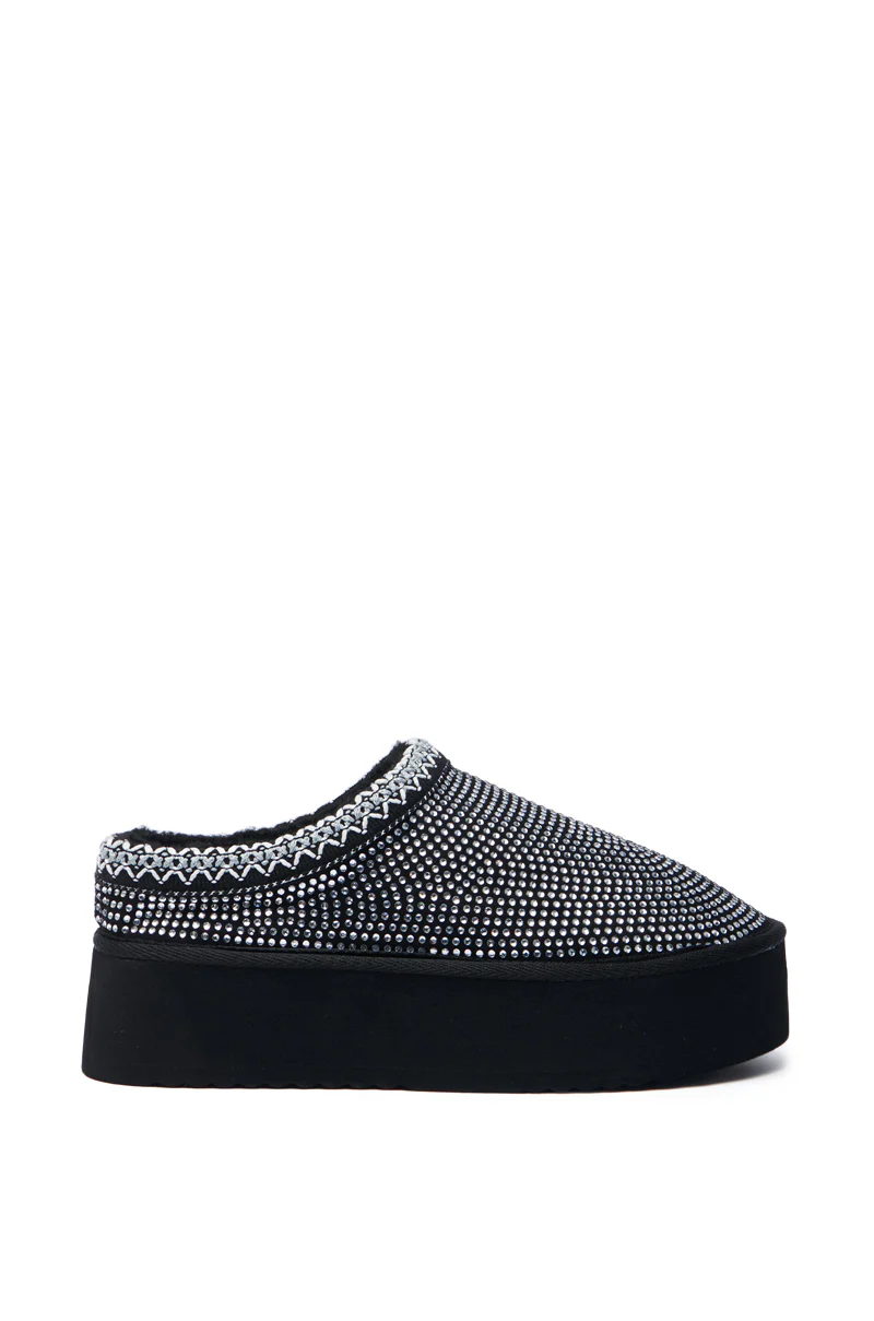AZALEA WANG DAVIAT BLACK EMBELLISHED SLIPPER FLAT - Image 4