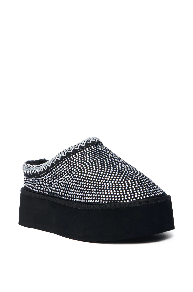 AZALEA WANG DAVIAT BLACK EMBELLISHED SLIPPER FLAT - Image 5