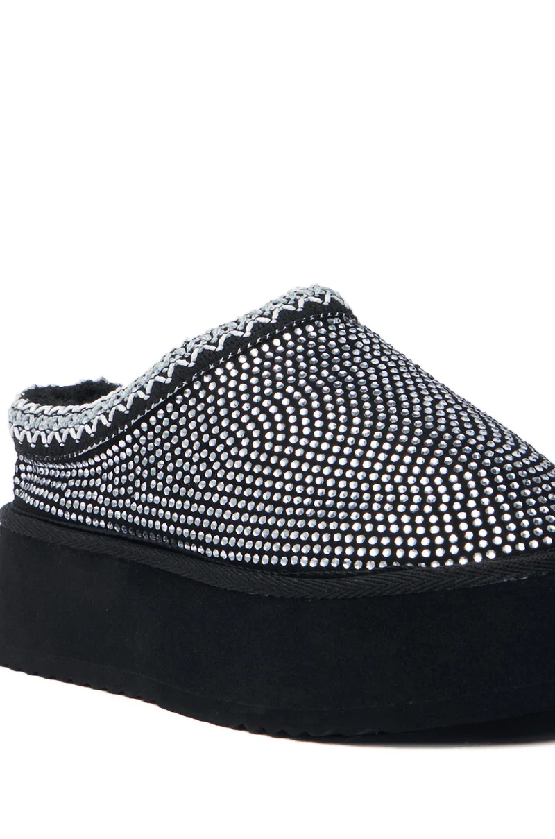 AZALEA WANG DAVIAT BLACK EMBELLISHED SLIPPER FLAT - Image 7