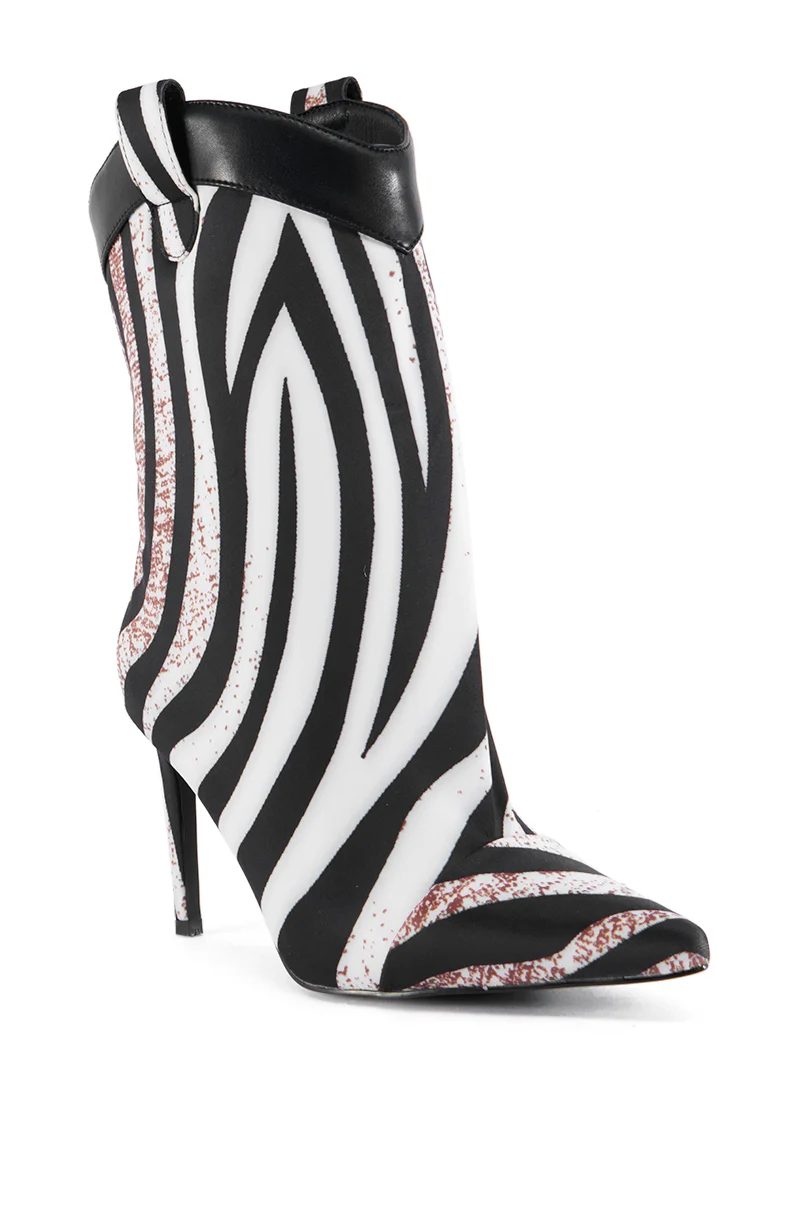 AZALEA WANG DOODLE MULTI WESTERN TOPLINE ZEBRA BOOT - Image 3