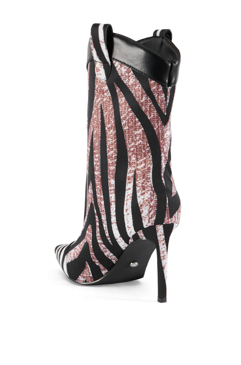 AZALEA WANG DOODLE MULTI WESTERN TOPLINE ZEBRA BOOT - Image 4