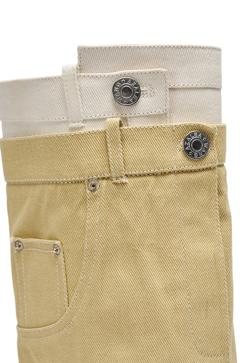 AZALEA WANG DOUBLE FLY BEIGE CHUNKY BOOT - Image 7