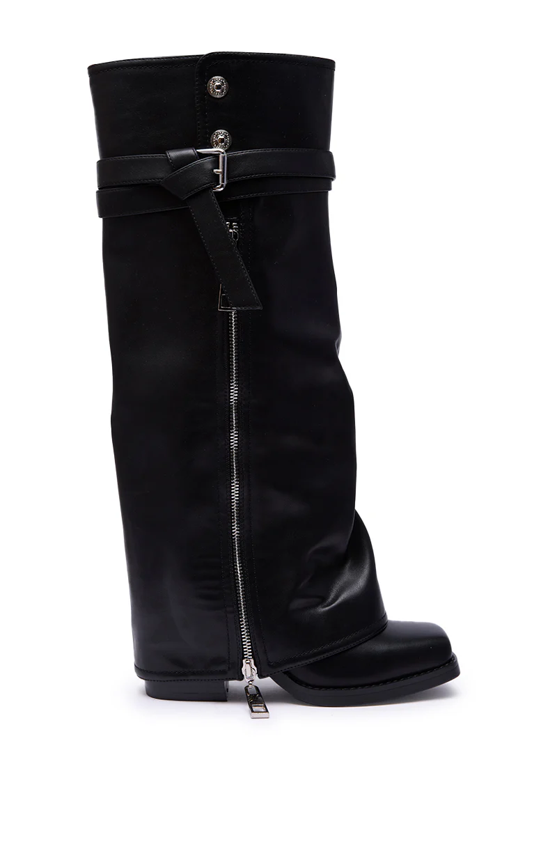AZALEA WANG EIRA CHUNKY BOOTIE WITH SQUARE TOE - Image 4