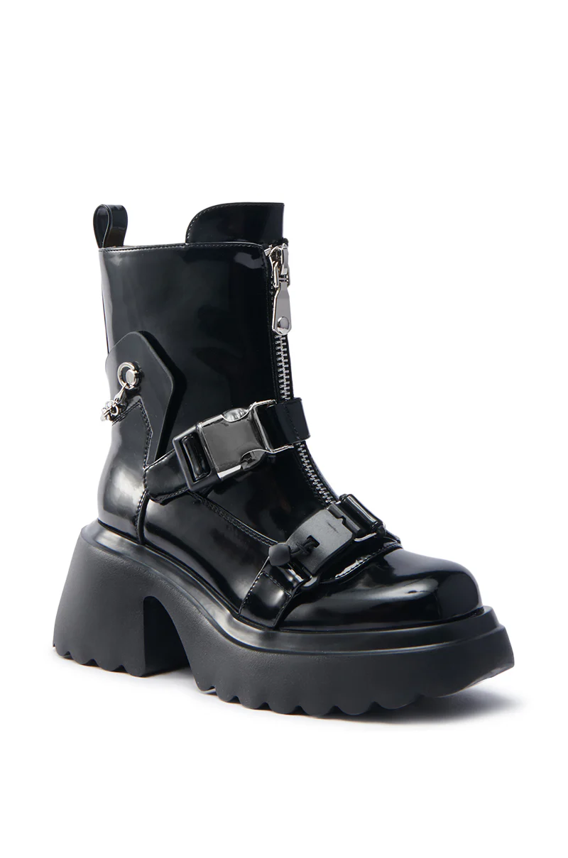 AZALEA WANG EVERHART BLACK WITH METAL BOOTIE - Image 4