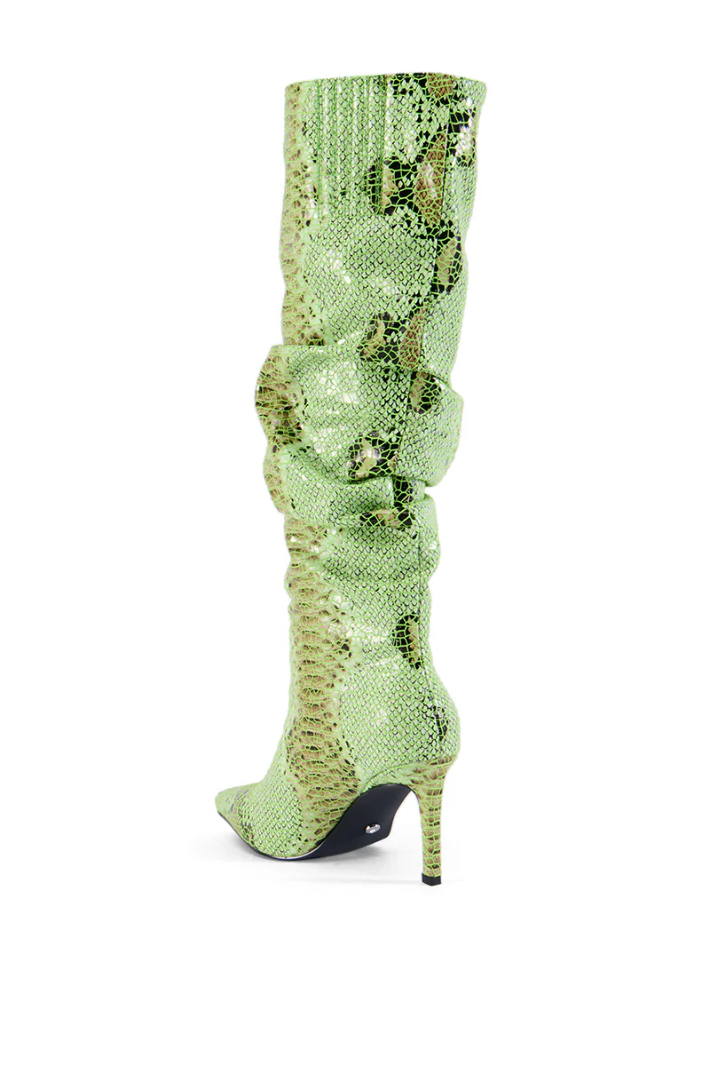 AZALEA WANG FERNIE GREEN SNAKE BOOT - Image 4