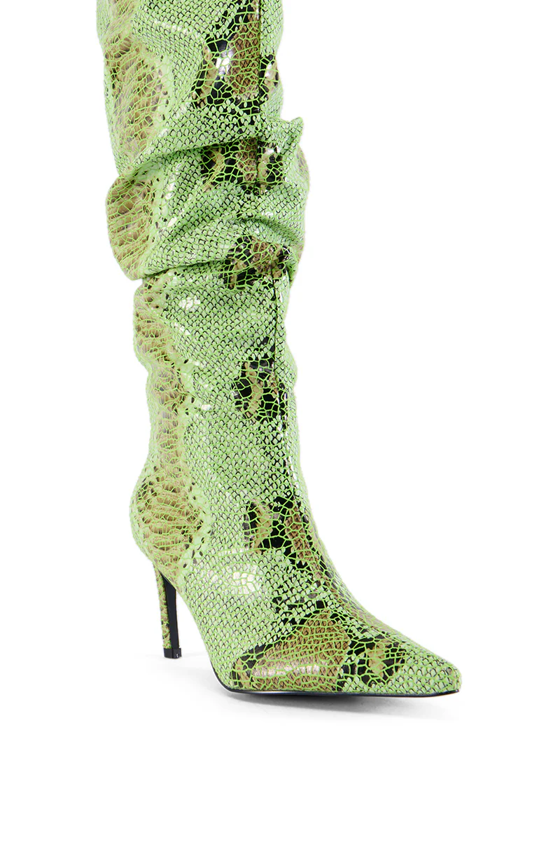AZALEA WANG FERNIE GREEN SNAKE BOOT - Image 5