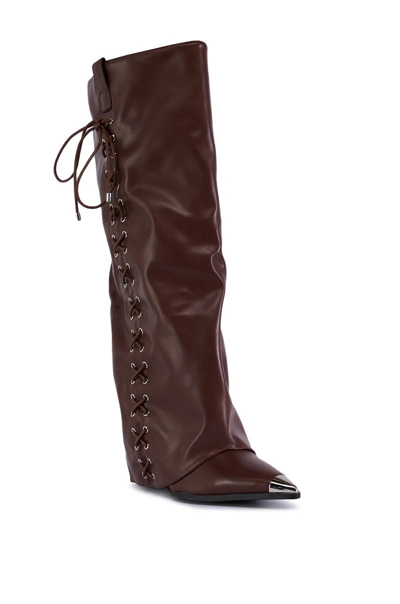 AZALEA WANG FLEURETTE WESTERN BOOT IN CHOCOLATE BROWN - Image 4