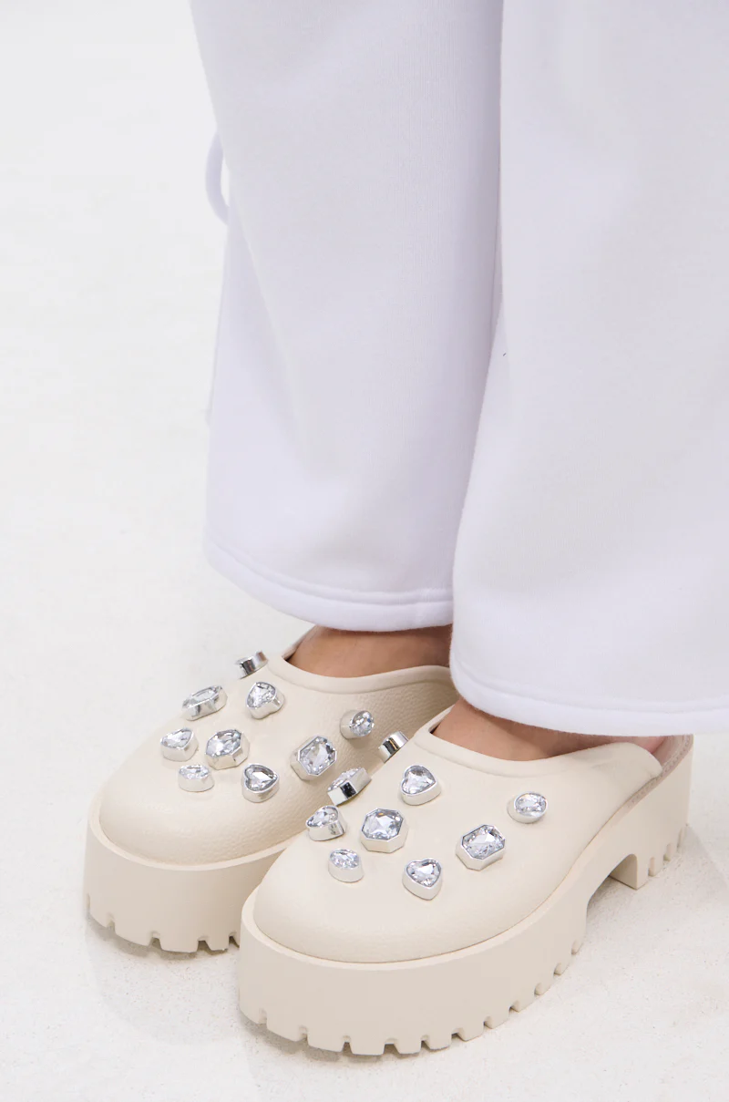 AZALEA WANG HAIN IVORY RHINESTONE FLAT - Image 2