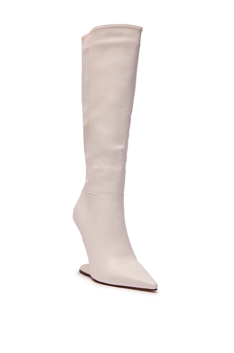 AZALEA WANG HAKIM WHITE WEDGE BOOT - Image 6