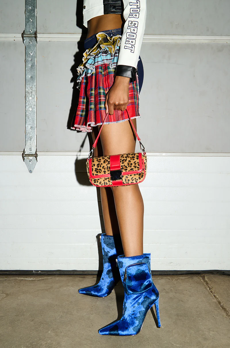 AZALEA WANG HARDEN BLUE STILETTO BOOTIE - Image 4