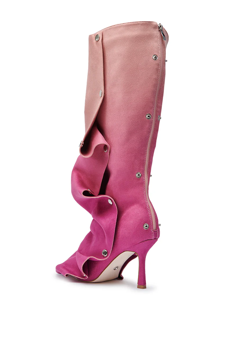 AZALEA WANG IMOGINE PINK MULTI FAUX SUEDE BOOT - Image 6