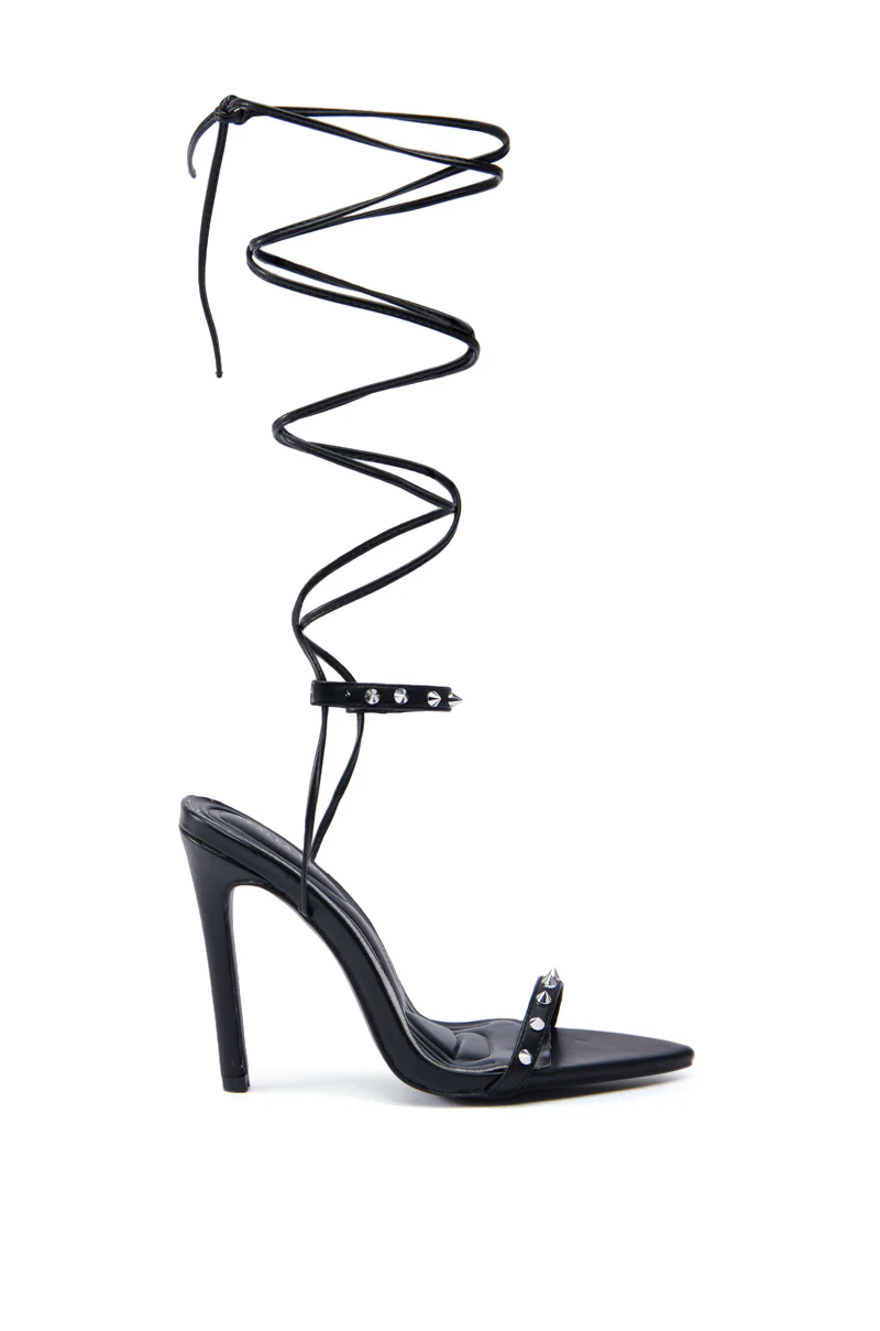 AZALEA WANG JACINTO BLACK SPIKE DETAIL SANDAL - Image 4
