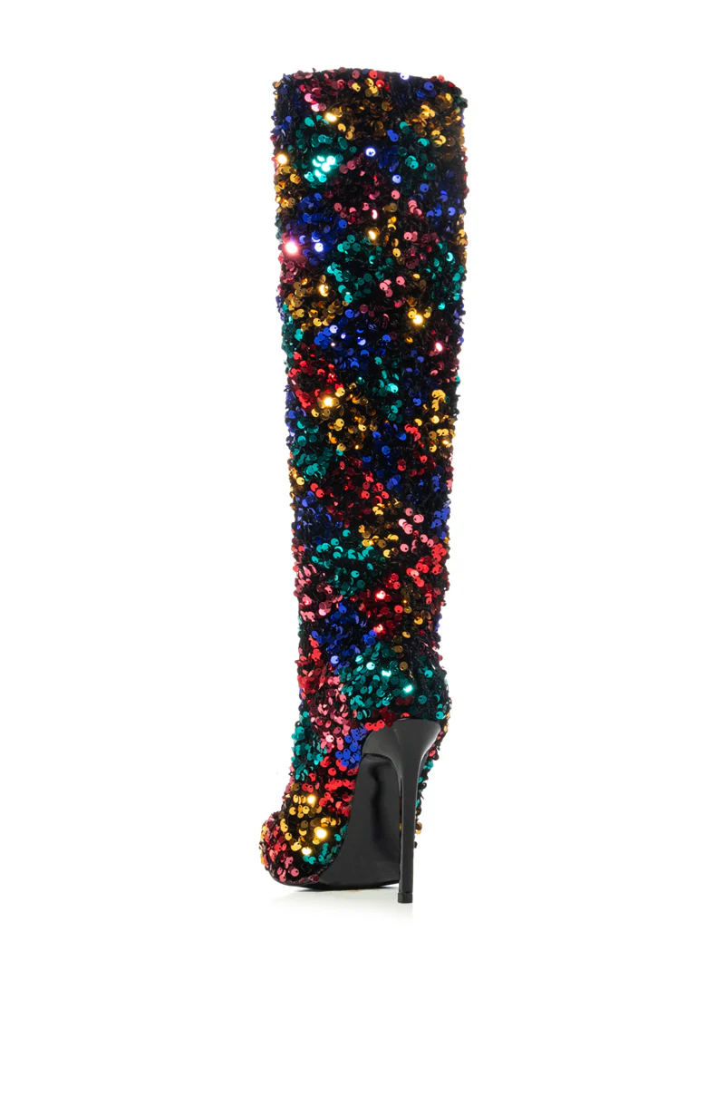 AZALEA WANG JIMENA MULTI SEQUIN STILETTO BOOT - Image 6