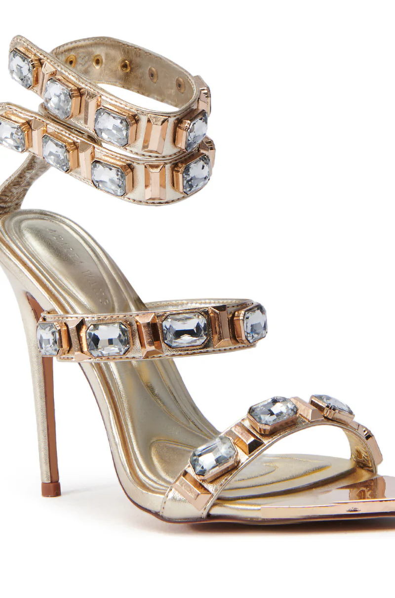 AZALEA WANG JORAH GOLD EMBELLISHED SANDAL - Image 8