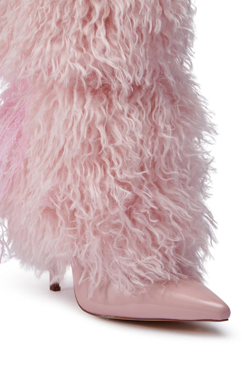 AZALEA WANG JUNIPER PINK FUR BOOTIE - Image 7