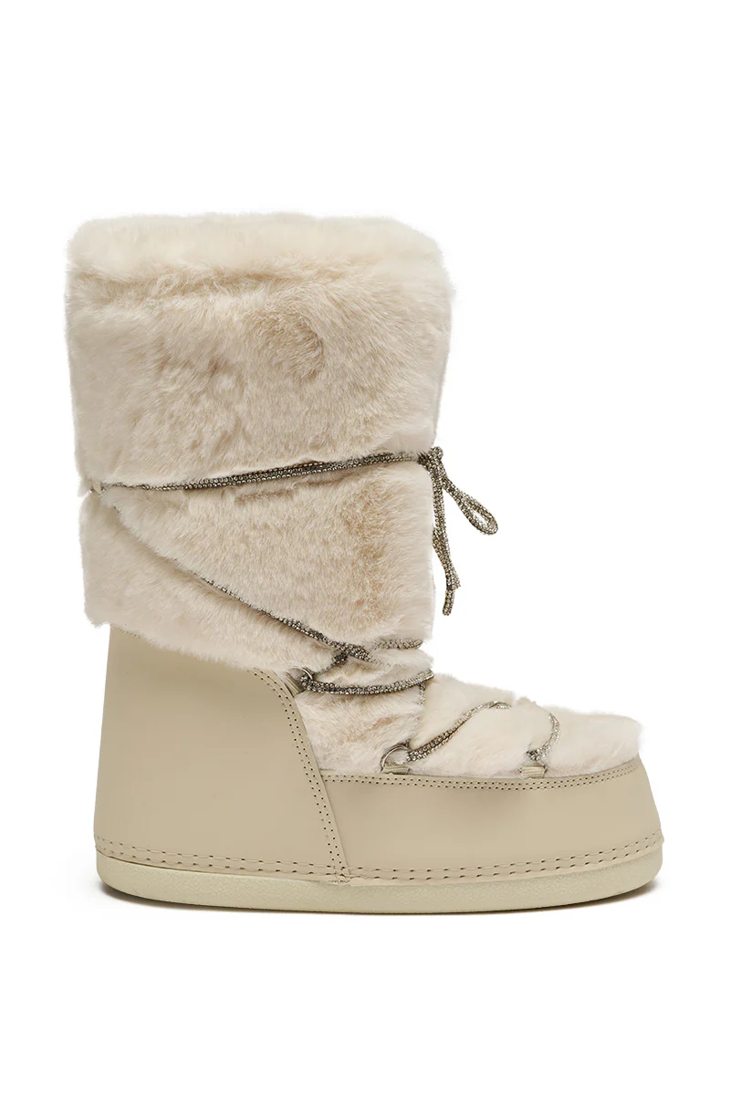 AZALEA WANG KARMELA CREAM FUR MOON BOOT - Image 4