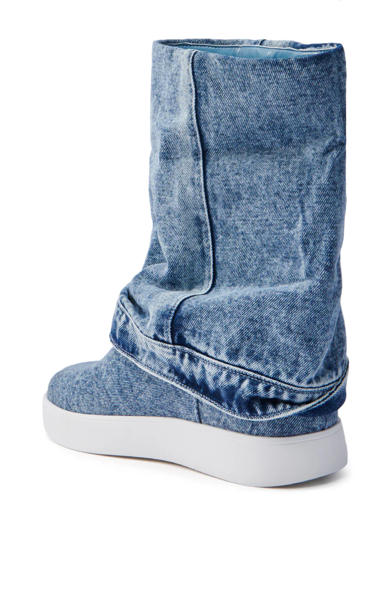 AZALEA WANG KIMIKA DENIM BOOTIE - Image 4