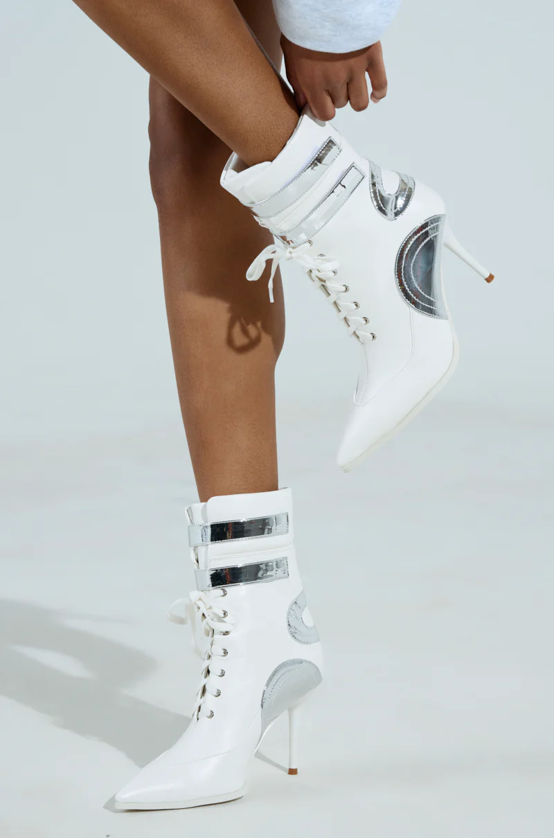 AZALEA WANG LACIE SILVER SPORTY BOOTIE - Image 3