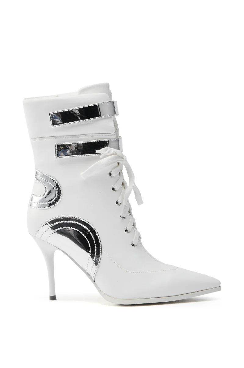 AZALEA WANG LACIE SILVER SPORTY BOOTIE - Image 4