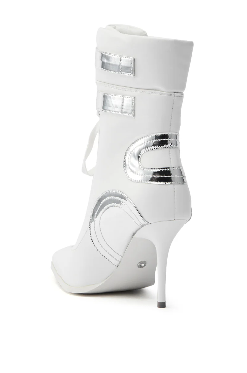 AZALEA WANG LACIE SILVER SPORTY BOOTIE - Image 6