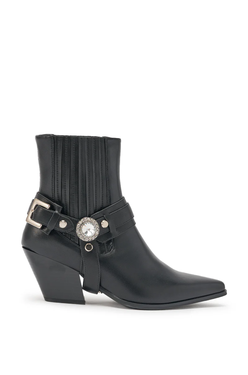 AZALEA WANG LENKOV BLACK WESTERN BOOT - Image 5