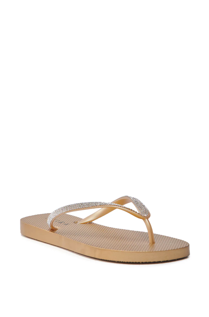 AKIRA LORETA GOLD THONG FLIP FLOP - Image 4
