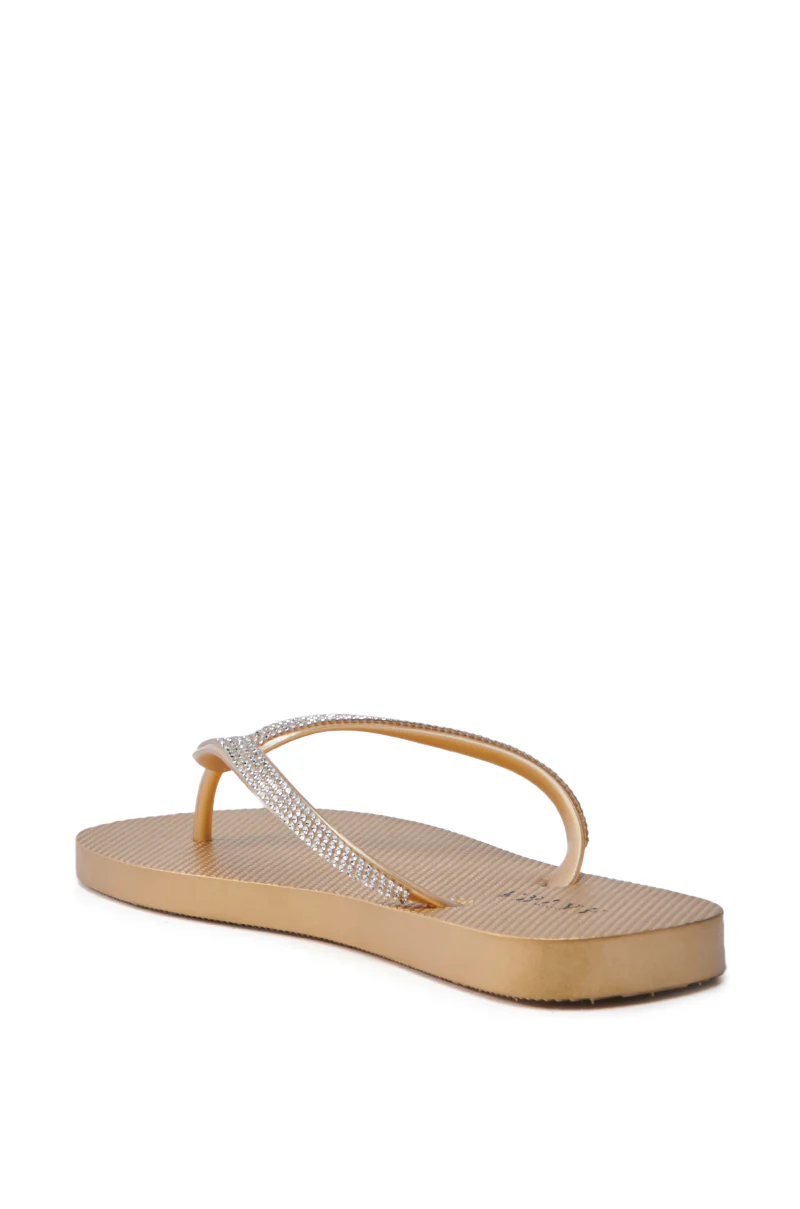 AKIRA LORETA GOLD THONG FLIP FLOP - Image 5