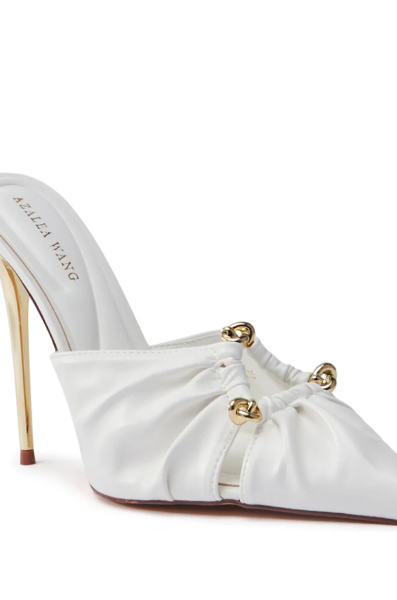 AZALEA WANG LUDVIK WHITE STILETTO PUMP - Image 7