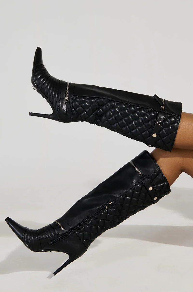 AZALEA WANG LYRICAL BLACK STILETTO BOOT - Image 7