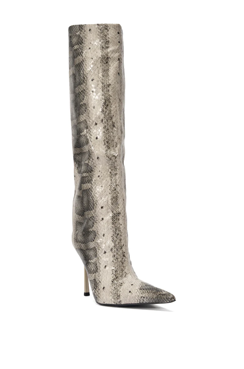 AZALEA WANG MADEYE SNAKE STILETTO BOOT - Image 10
