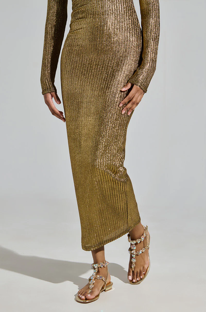 AZALEA WANG MANAIA GOLD EMBELLISHED SANDAL - Image 2