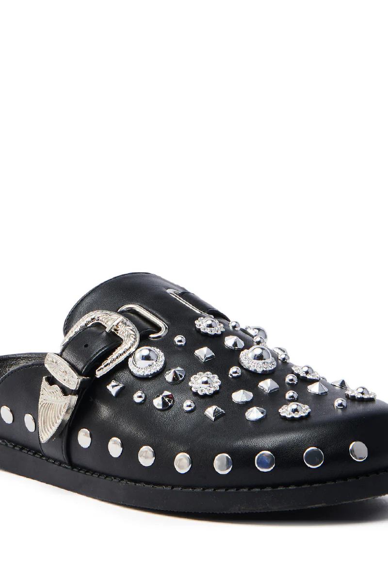 AZALEA WANG MAULDIN HARDWARE EMBELLISHED CLOG IN BLACK - Image 7