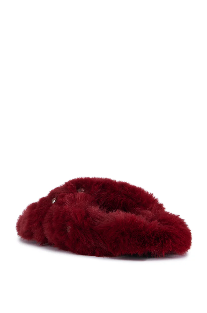 AZALEA WANG  MELONIE BURGUNDY SANDAL - Image 5