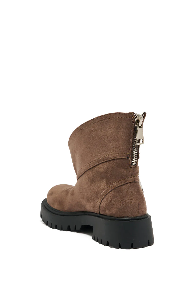 AZALEA WANG MOHSEN MOCHA COMBAT BOOTIE - Image 6
