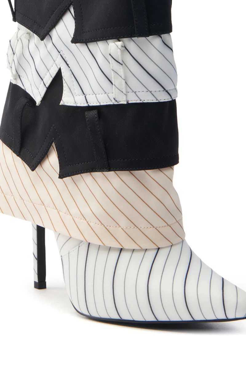 AZALEA WANG MOORE MULTI PINSTRIPE STILETTO BOOTIE - Image 6