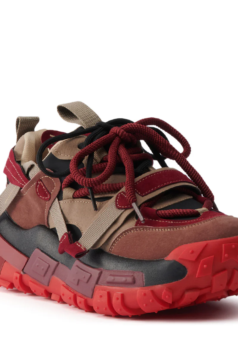 AZALEA WANG NAMIDA BURGUNDY SNEAKER - Image 6