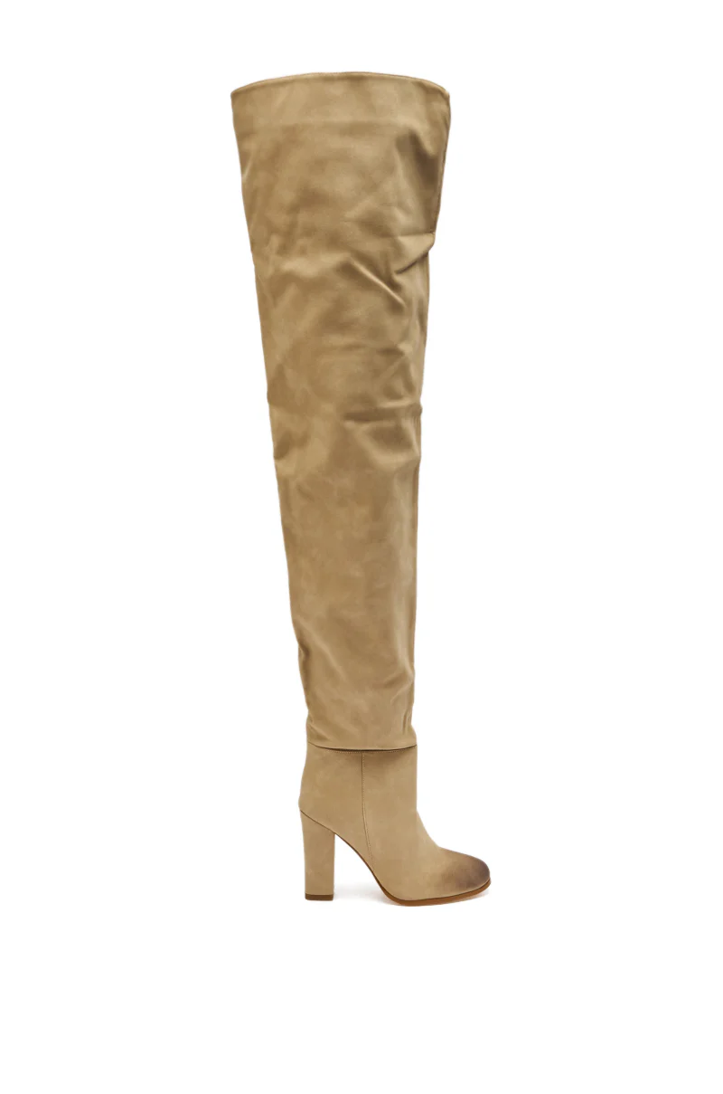 AZALEA WANG NANETTE TAUPE SLOUCHY BOOT - Image 4