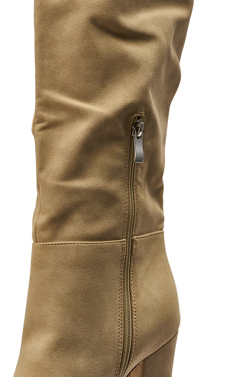 AZALEA WANG NANETTE TAUPE SLOUCHY BOOT - Image 7