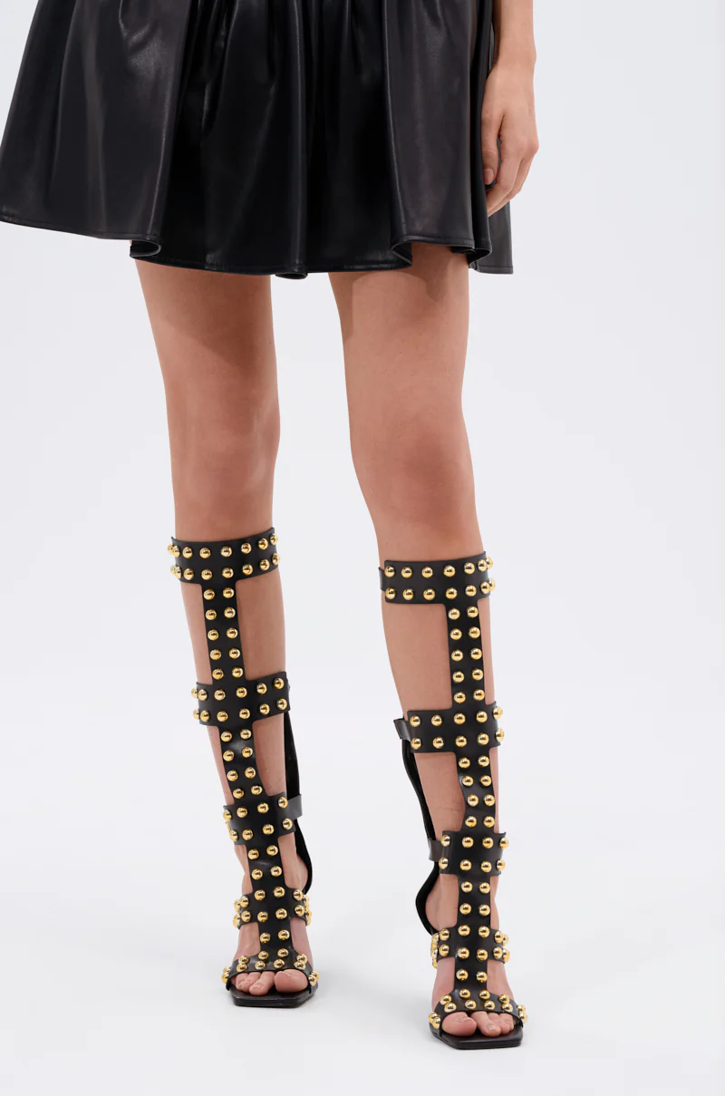 AZALEA WANG NEPHELE BLACK STILETTO SANDAL - Image 3