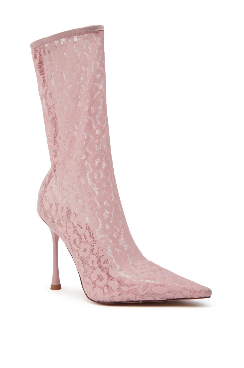 AZALEA WANG NICKLAS PINK LEOPARD STILETTO BOOTIE - Image 4