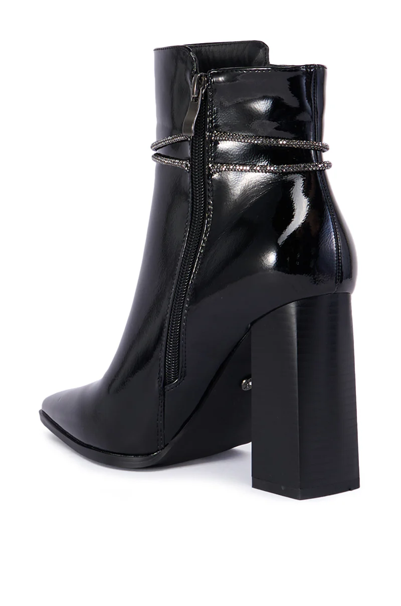 AZALEA WANG NIGHTLY BLACK PATENT BOOTIE - Image 6